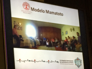 Midwife Ana Cris gathering of parents for education and health care