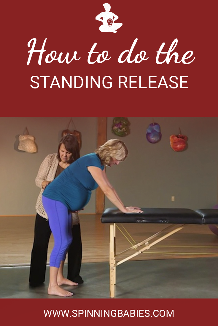 The Standing Release is done with a very light touch to release the fascia around the pelvis and the pelvic and respiratory diaphragms. When effective, this may improve fetal positioning, pelvic alignment, and even reduce heartburn and snoring. Here's how and when to use the Standing Release. #Pregnancy #Childbirth