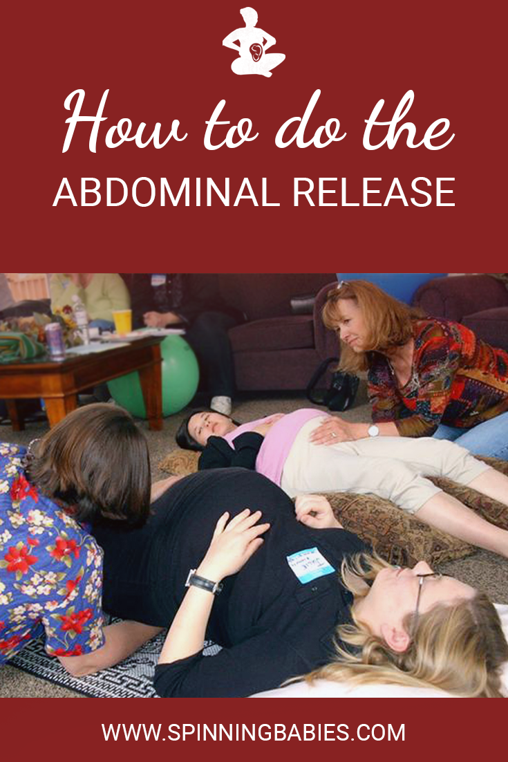 The Abdominal Release can help give baby more room to get into position for labor. Here's how to do the Abdominal Release technique. #Labor #Childbirth