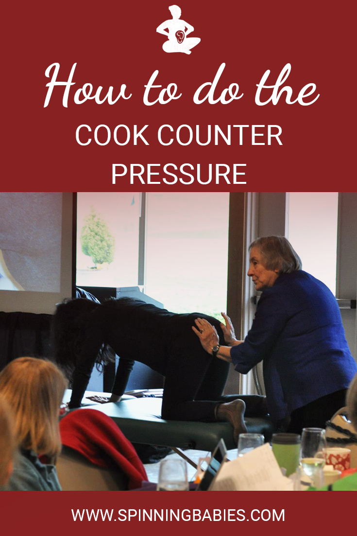 How to do the Cook Counter Pressure - a clever pain relief technique for labor! #Childbirth #Pregnancy
