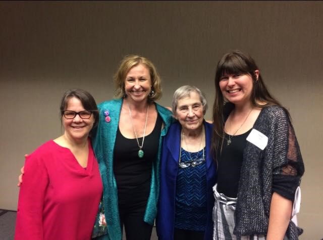 Gail with April Bolding, Penny Simkin, and Kelly Dungan at Penny’s 80th Birthday “Day of Learning.”